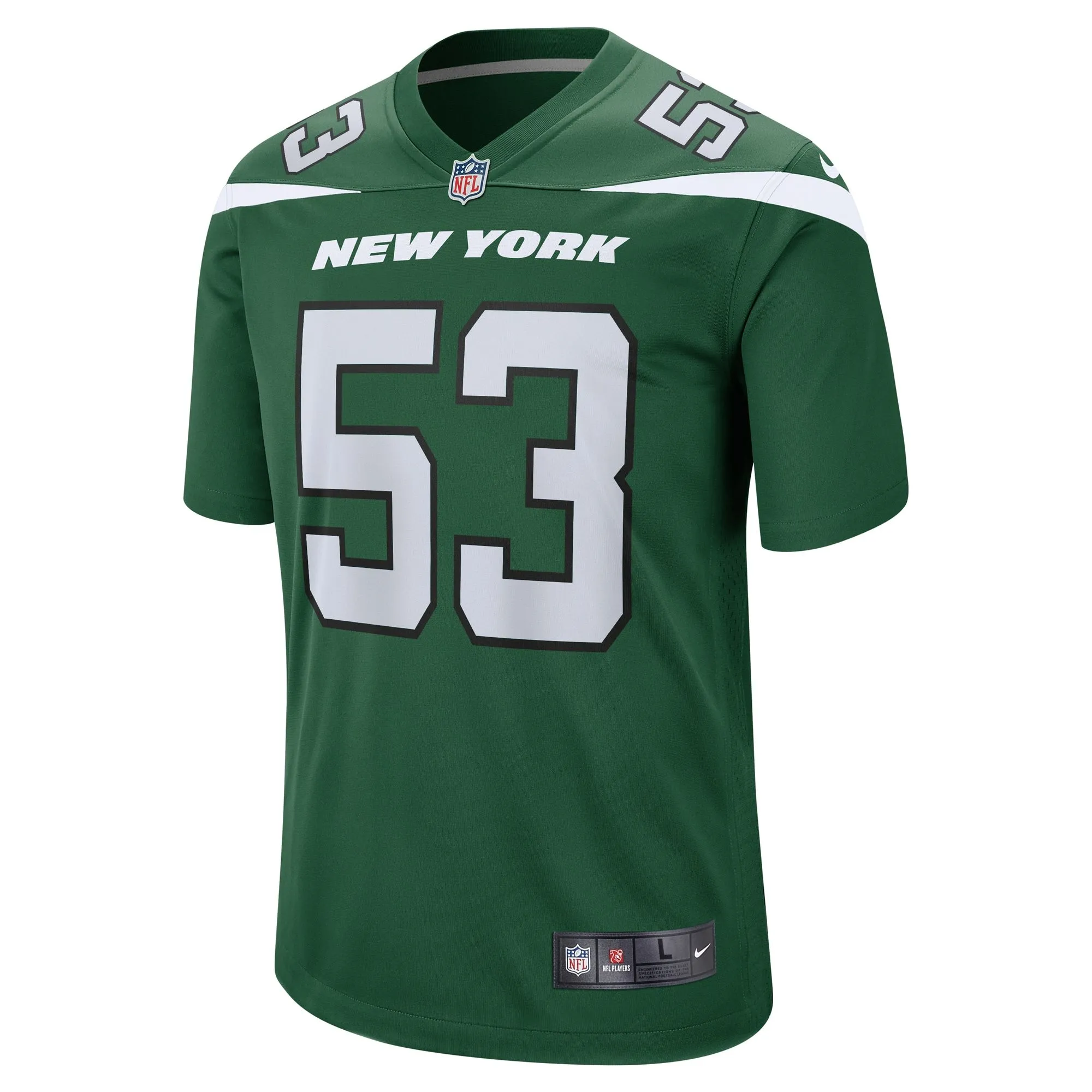 Zaire Barnes New York Jets   Game Jersey - Gotham Green