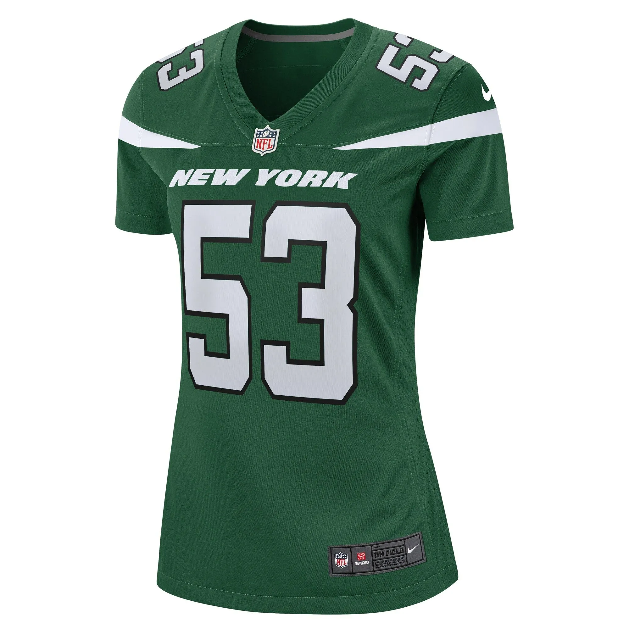 Zaire Barnes New York Jets  Women's  Game Jersey - Gotham Green