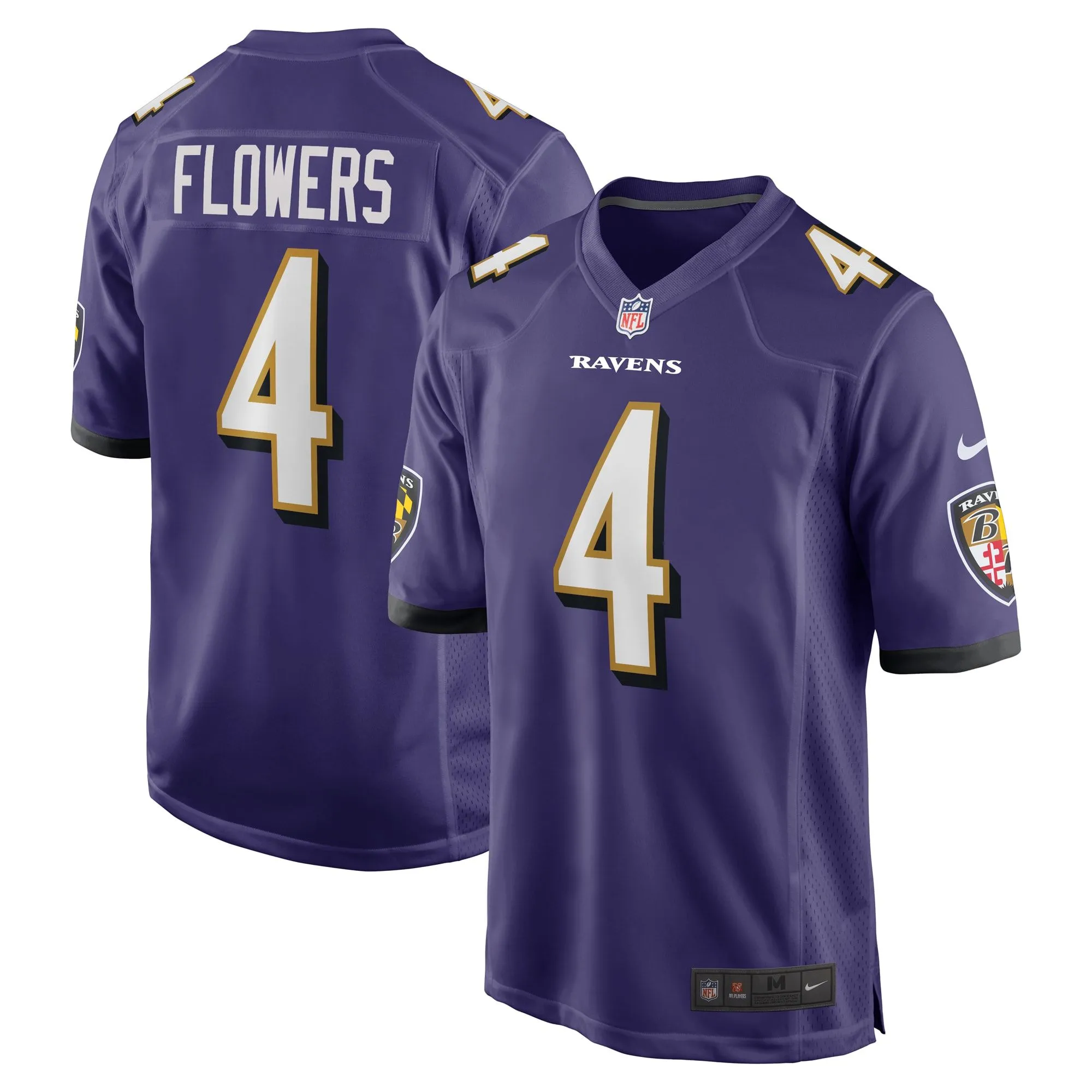 Zay Flowers Baltimore Ravens  2023 NFL Draft First Round Pick Game Jersey - Purple