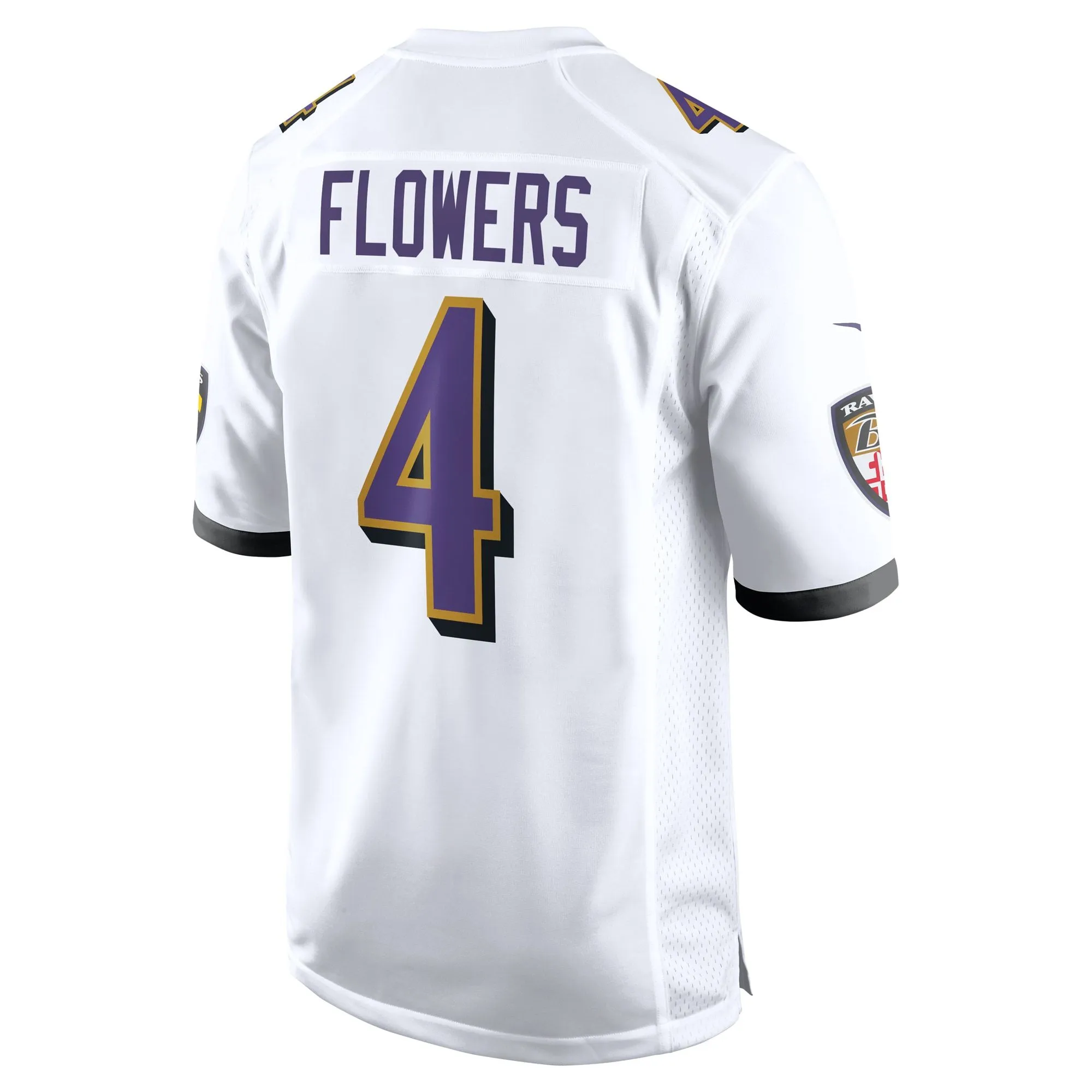 Zay Flowers Baltimore Ravens   Game Jersey -  White