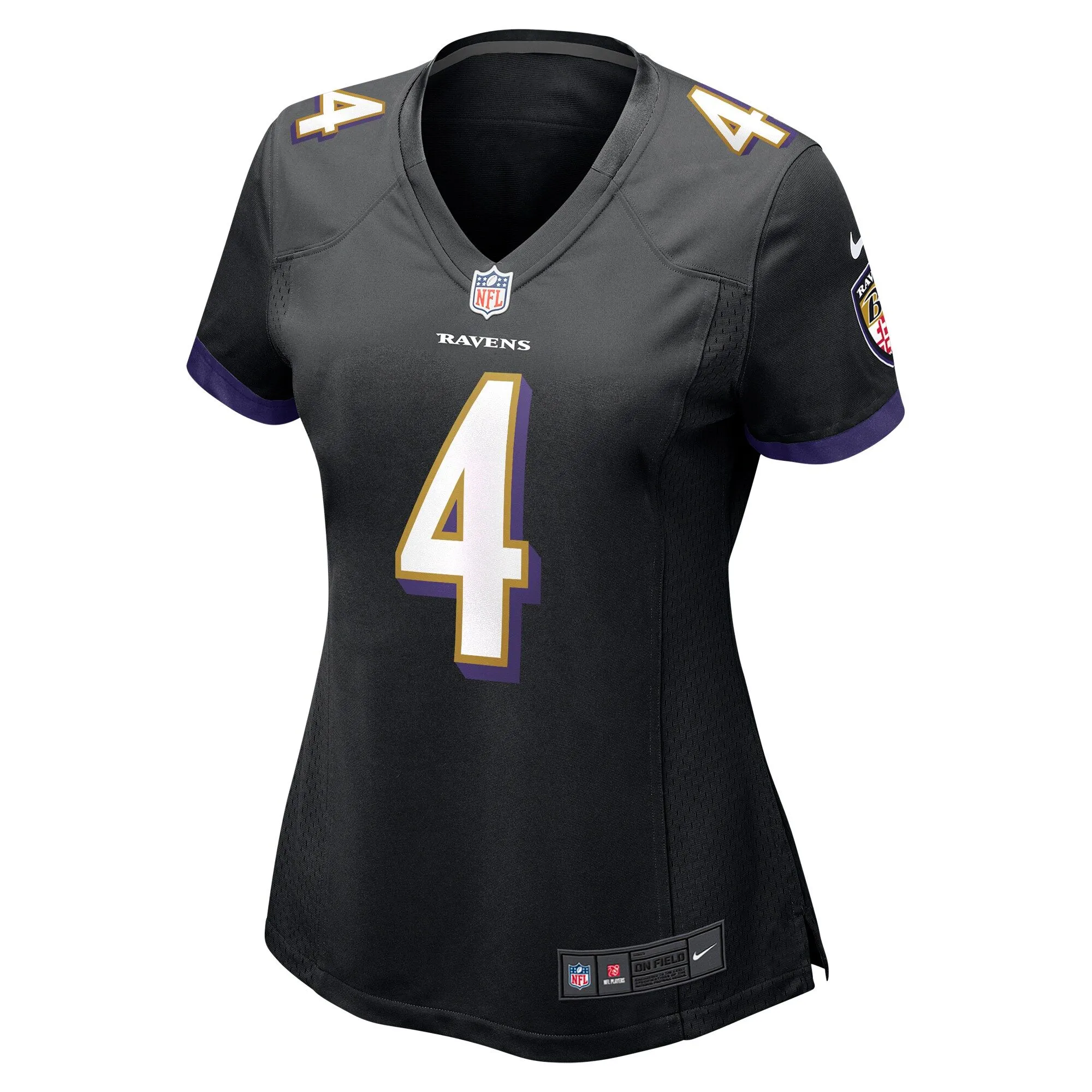 Zay Flowers Baltimore Ravens  Women's Team Game Jersey - Black