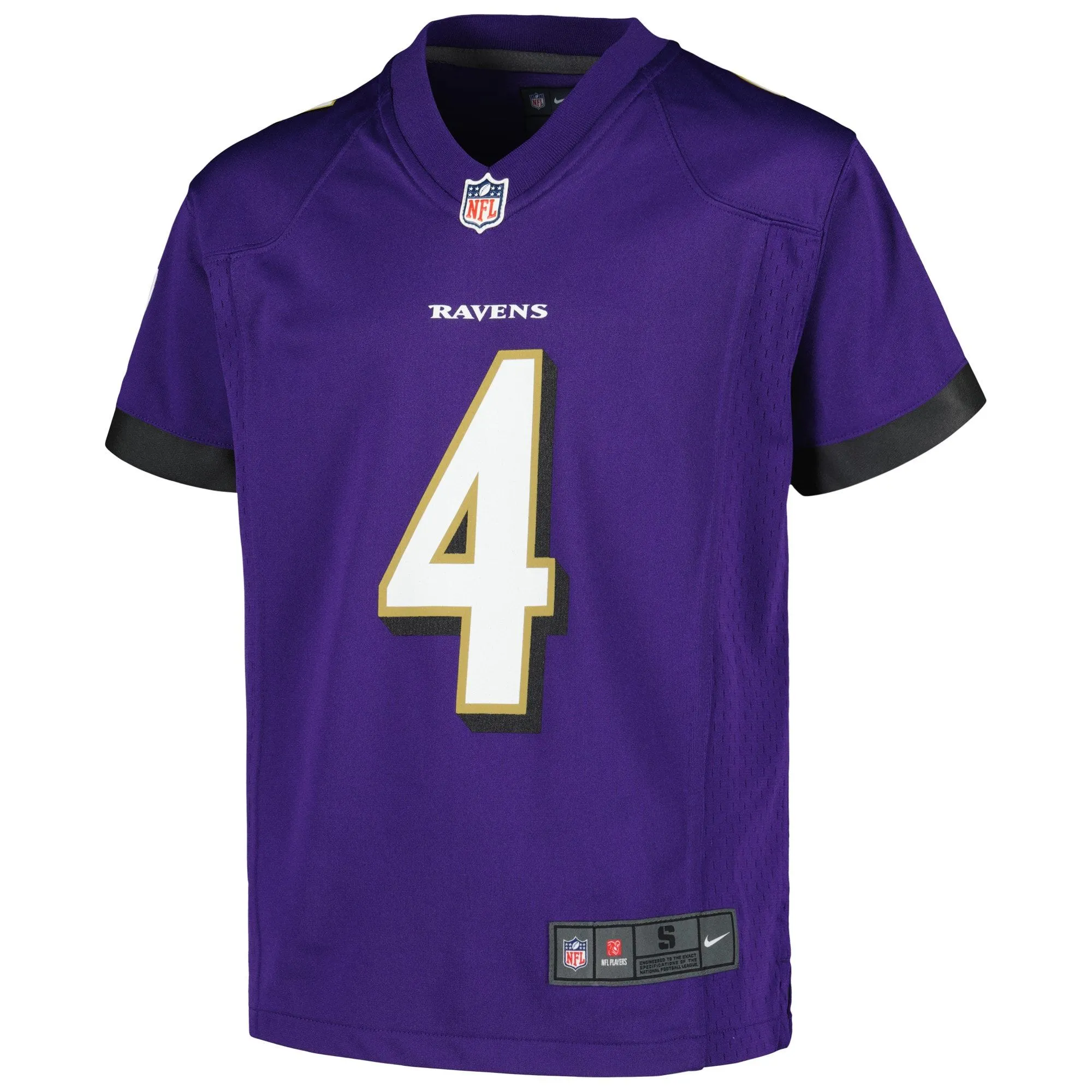 Zay Flowers Baltimore Ravens  Youth Game Jersey - Purple