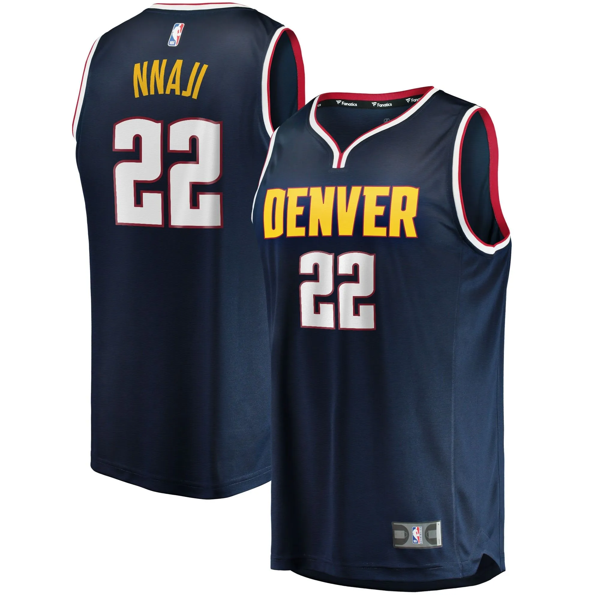 Zeke Nnaji Denver Nuggets Fanatics Branded 2021/22 Fast Break Replica Jersey - Icon Edition - Navy