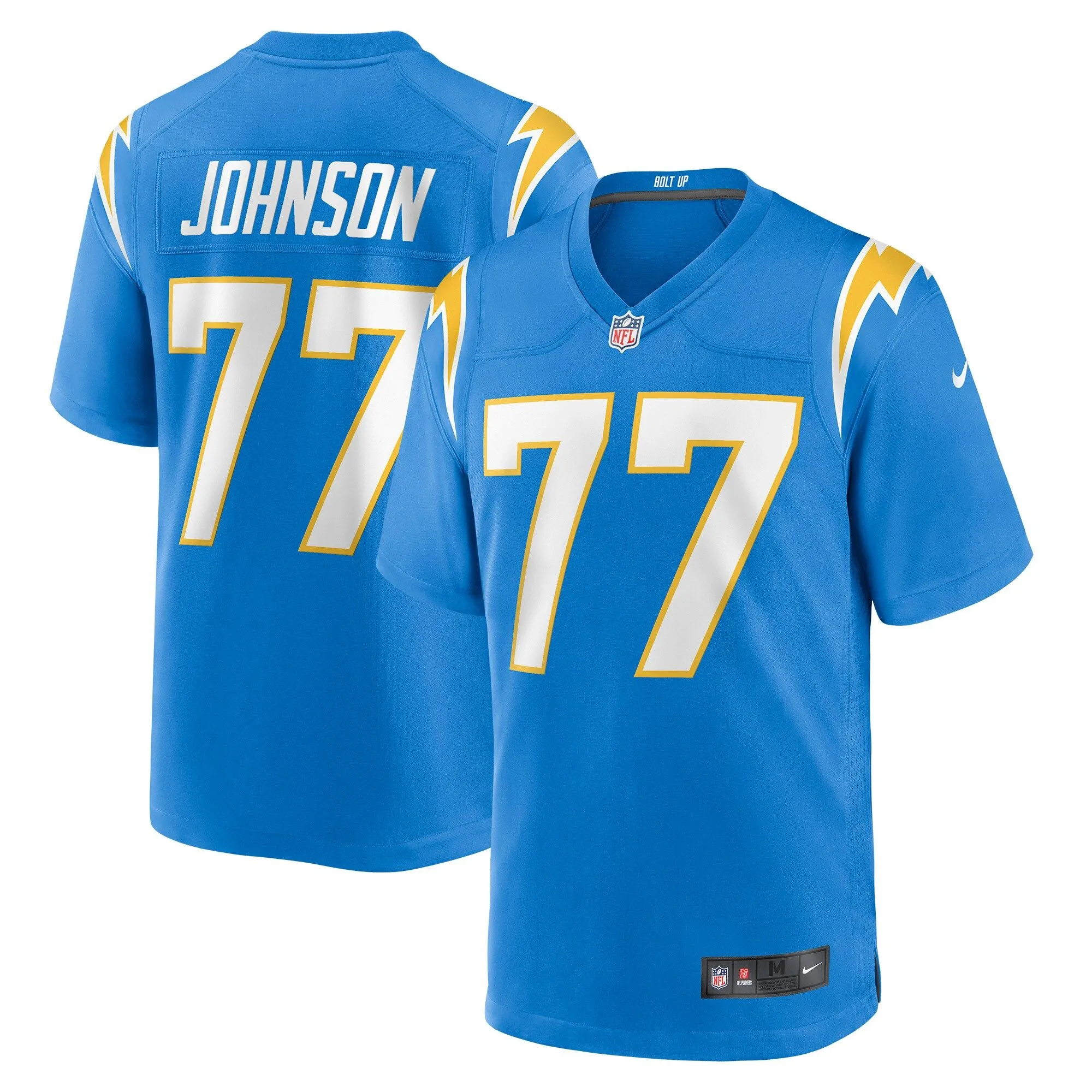 Zion Johnson Los Angeles Chargers  Player Game Jersey - Powder Blue