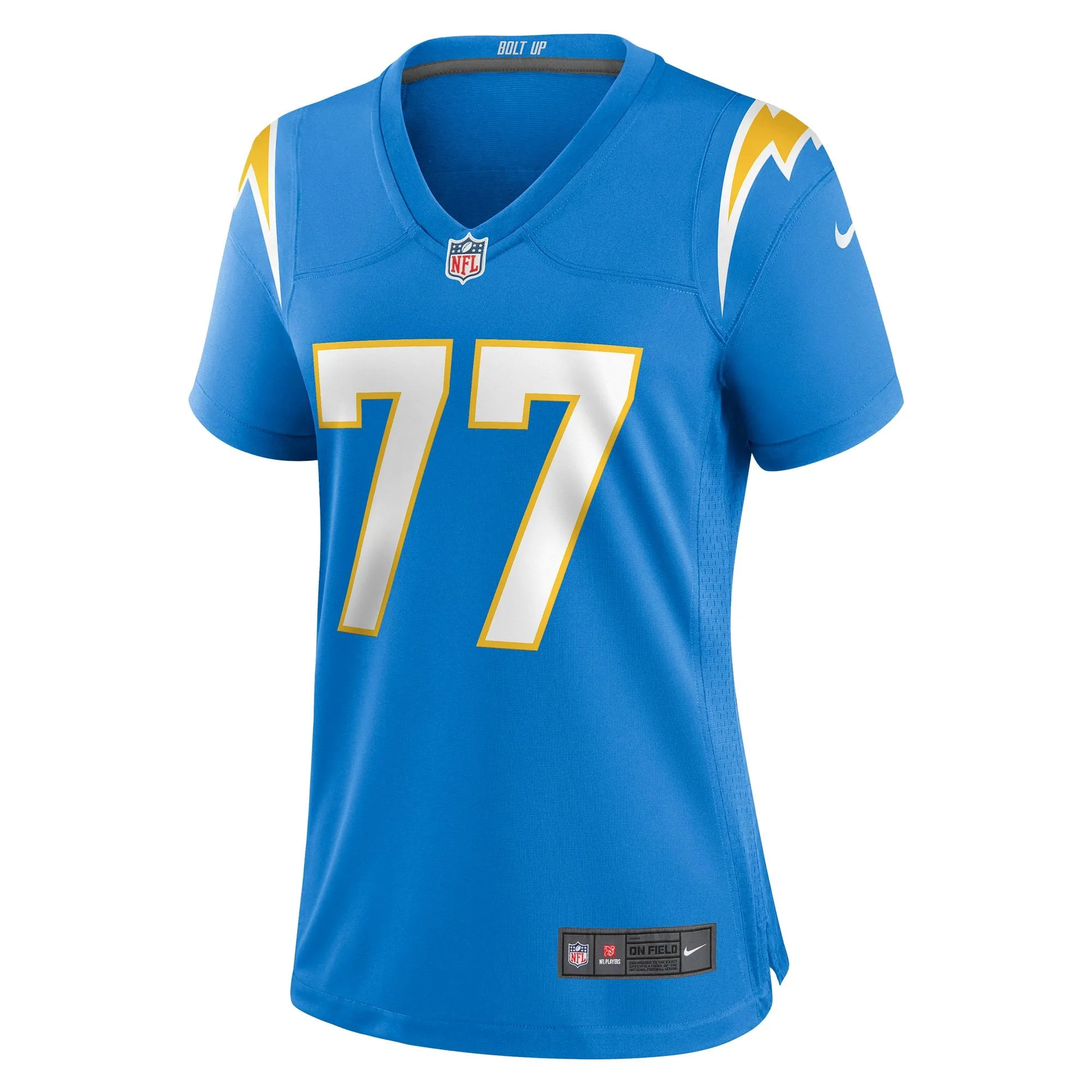 Zion Johnson Los Angeles Chargers  Women's Player Game Jersey - Powder Blue