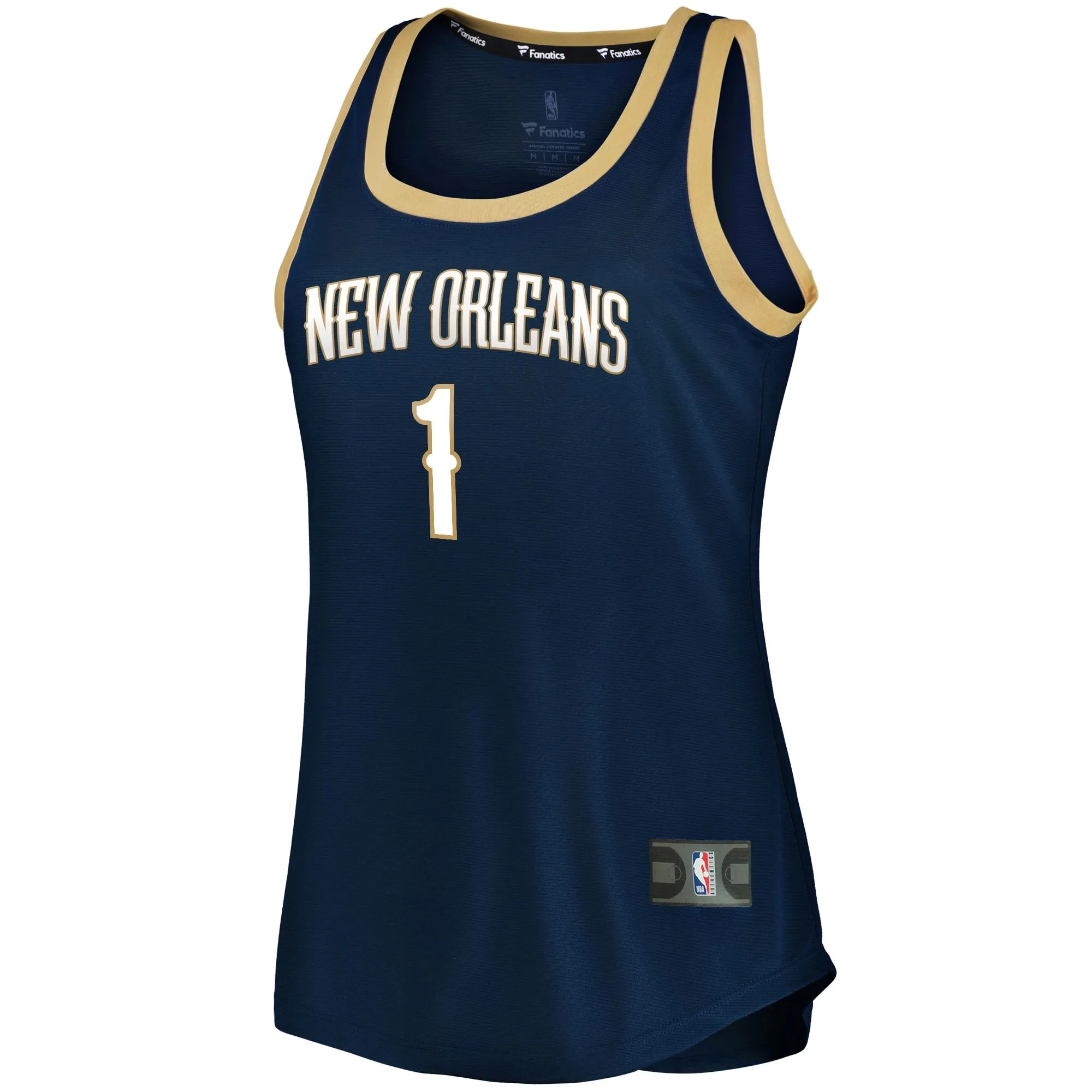 Zion Williamson New Orleans Pelicans Fanatics Branded Women's Fast Break Team Tank Jersey - Icon Edition - Navy