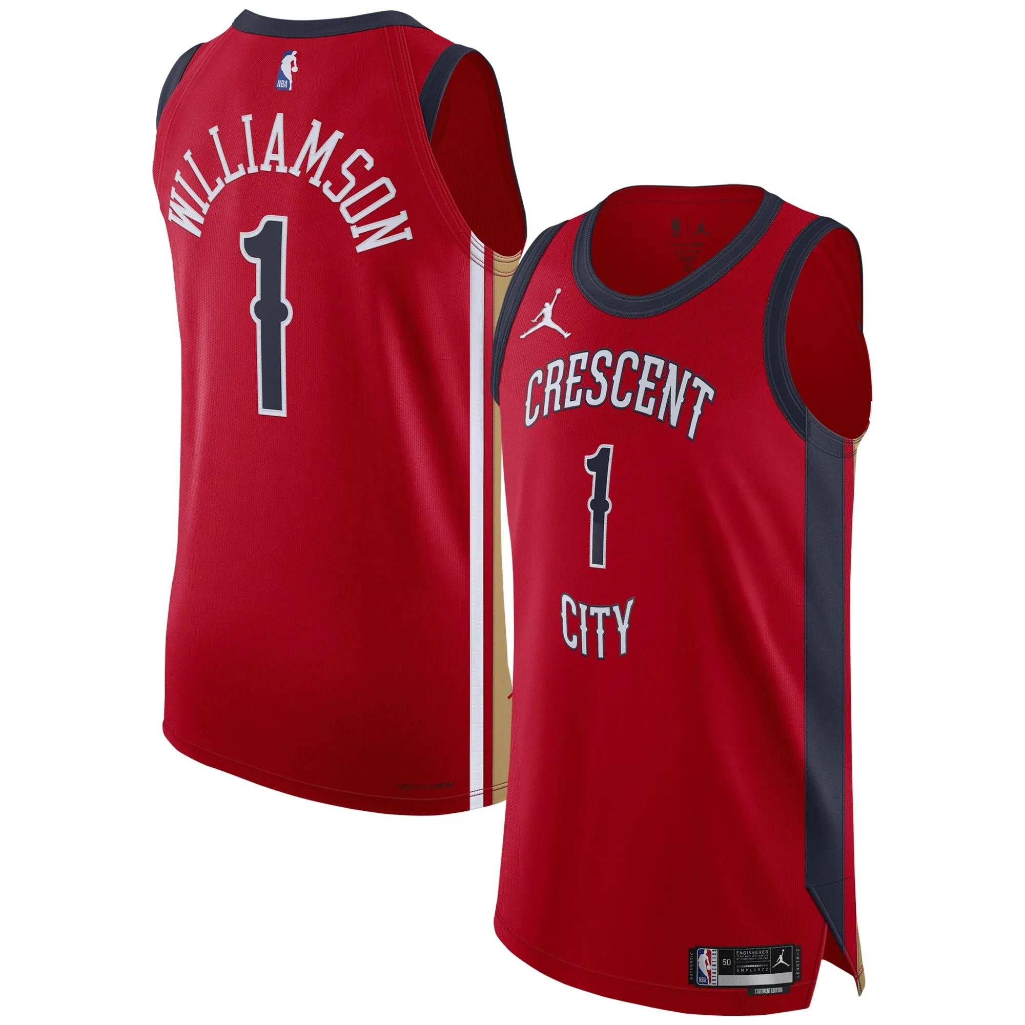 Zion Williamson New Orleans Pelicans Jordan Brand  Jersey - Statement Edition - Red