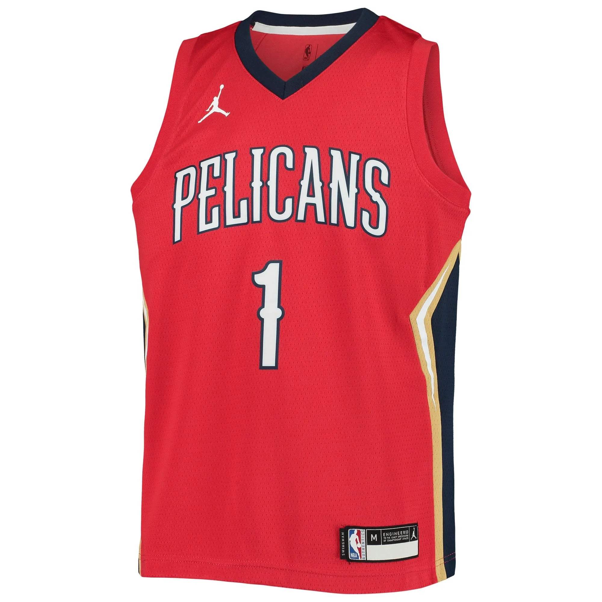 Zion Williamson New Orleans Pelicans Jordan Brand Youth 2020/21 Swingman Player Jersey - Statement Edition - Red