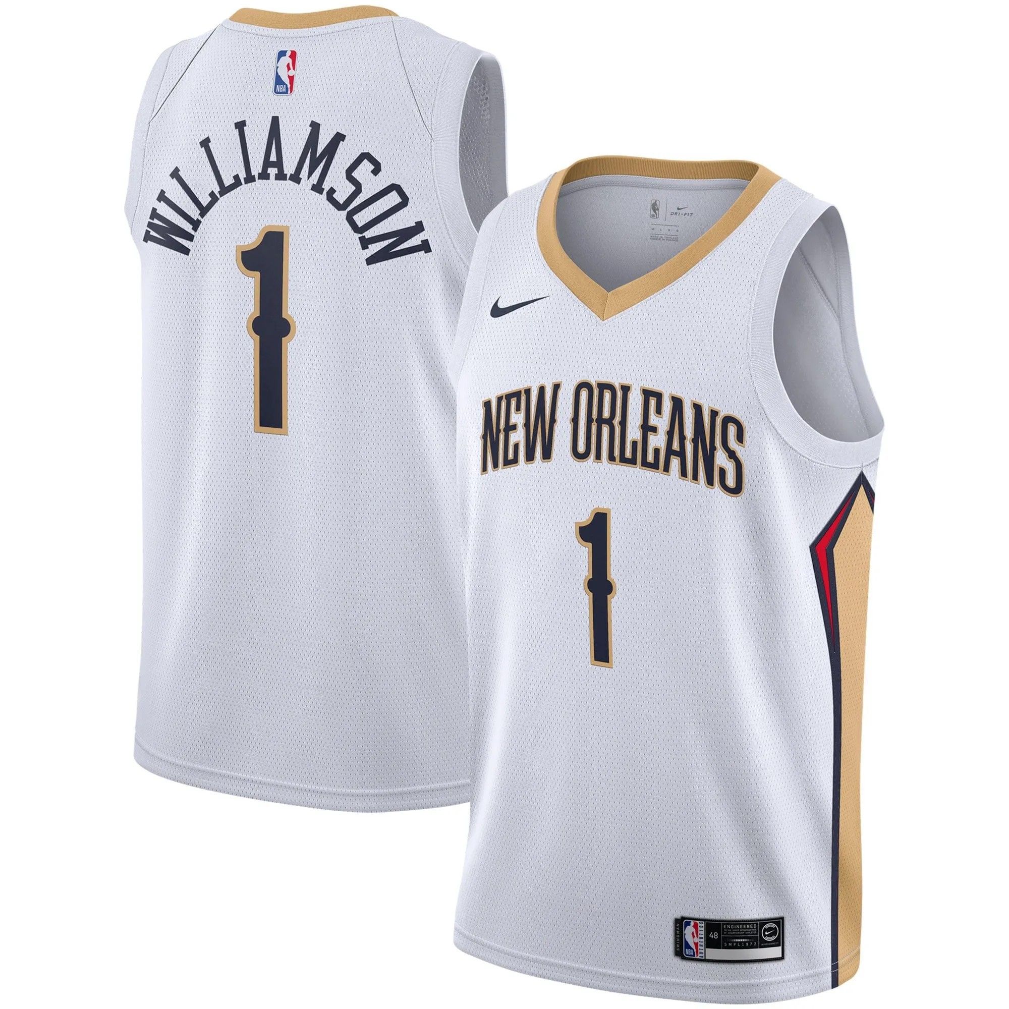 Zion Williamson New Orleans Pelicans  2019/2020 Swingman Jersey - Association Edition - White