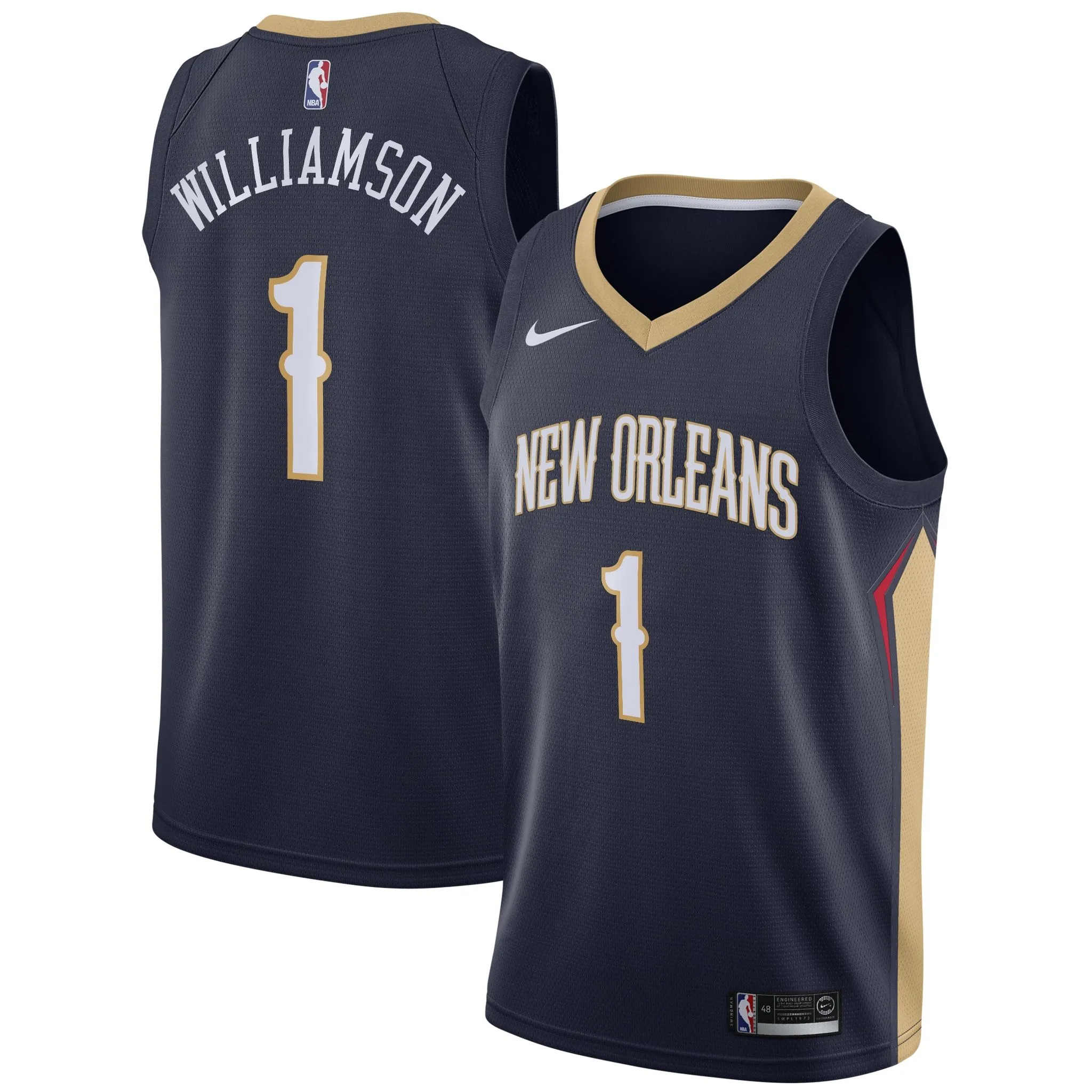 Zion Williamson New Orleans Pelicans  2019 NBA Draft First Round Pick Swingman Jersey Navy - Icon Edition