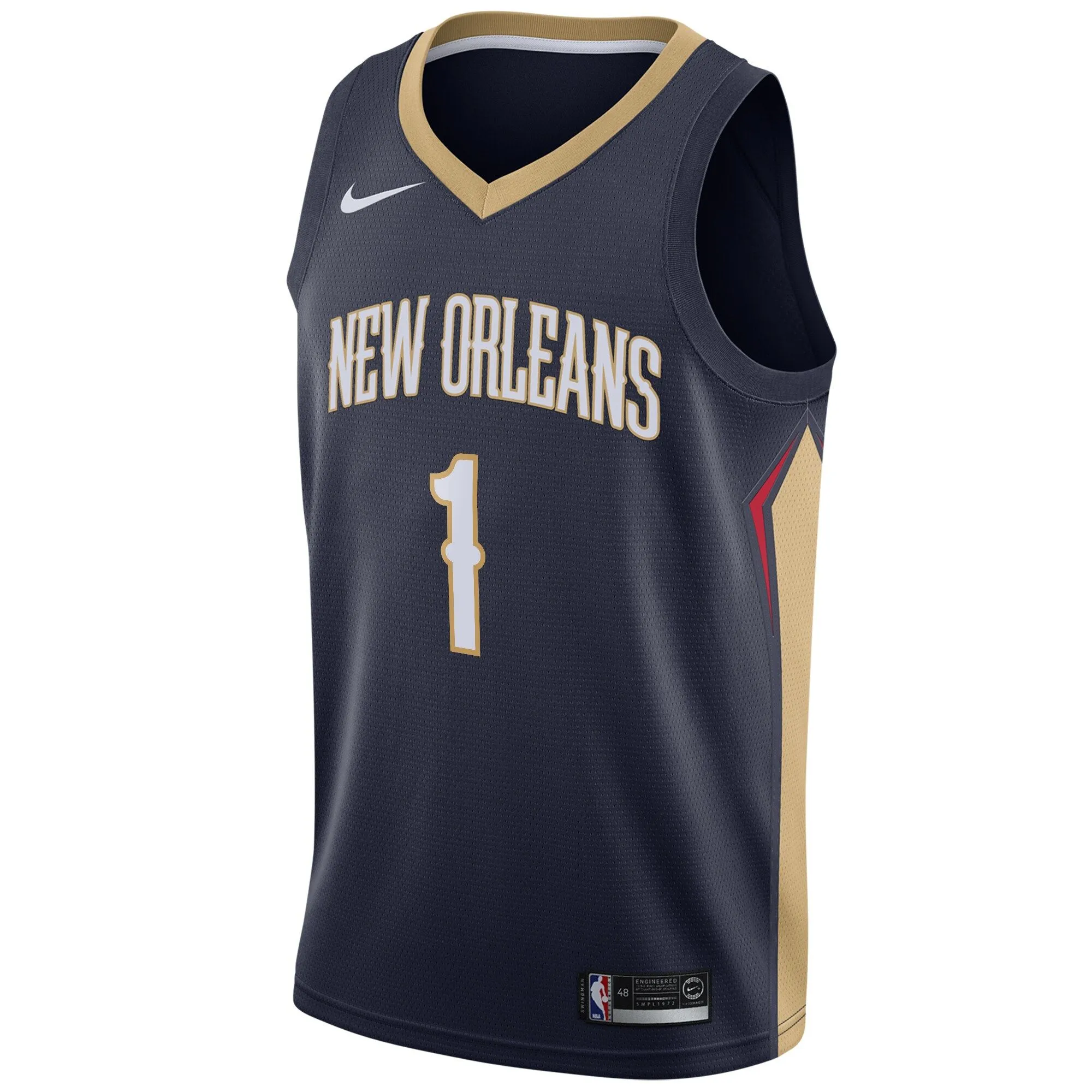 Zion Williamson New Orleans Pelicans  2019 NBA Draft First Round Pick Swingman Jersey Navy - Icon Edition