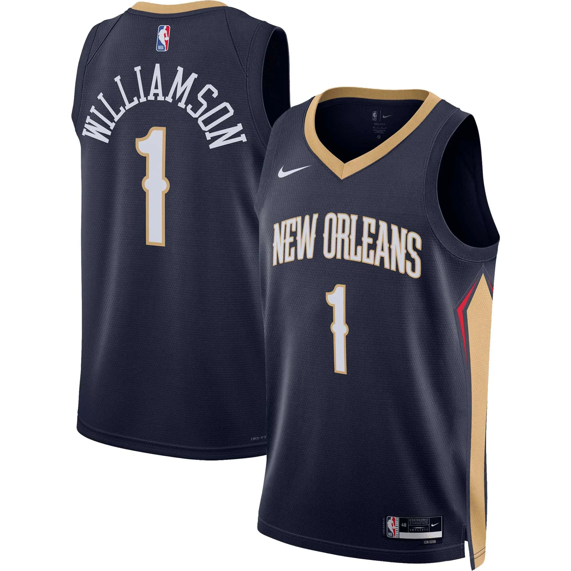 Zion Williamson New Orleans Pelicans  Unisex Swingman Jersey - Icon Edition - Navy