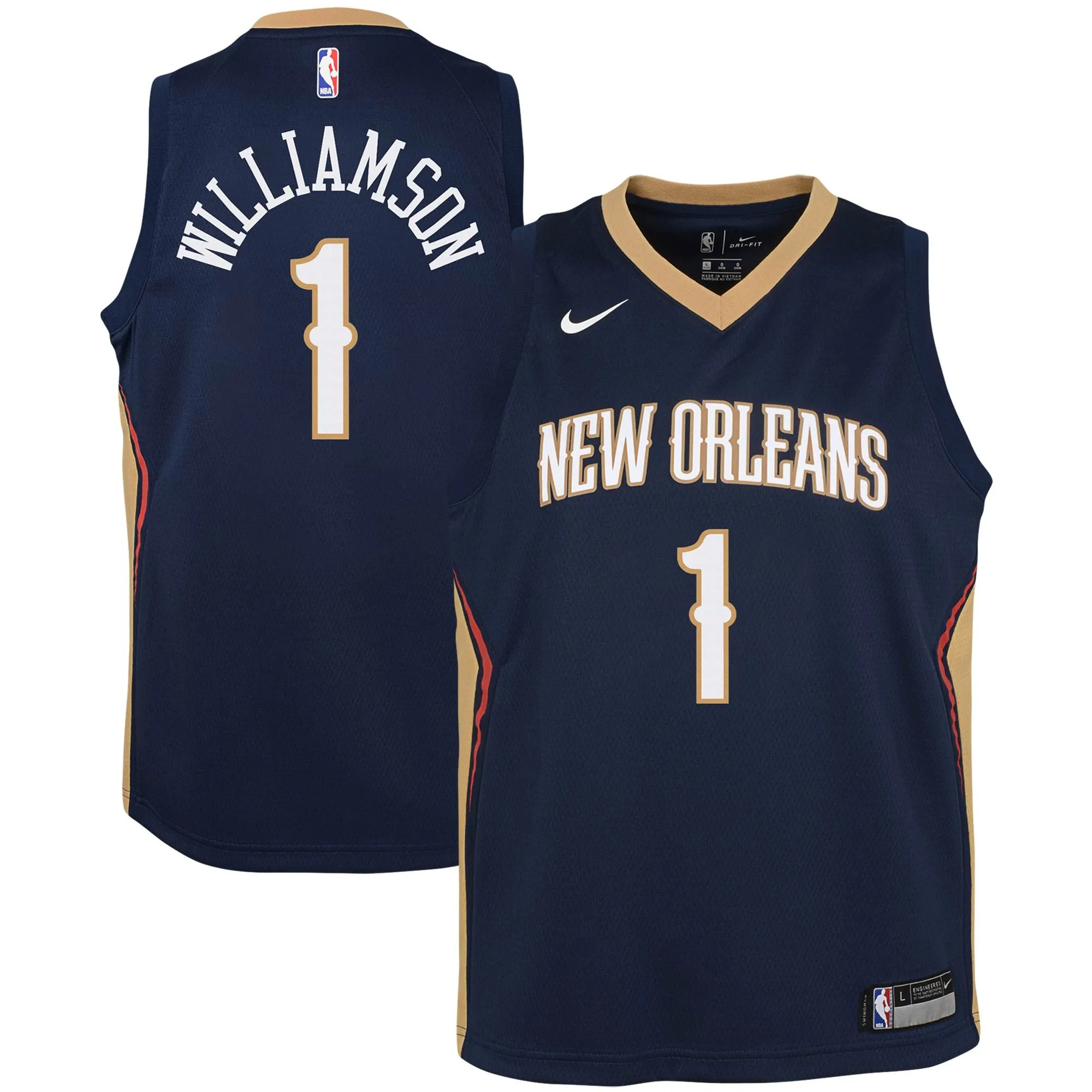 Zion Williamson New Orleans Pelicans  Youth Swingman Jersey - Icon Edition - Navy