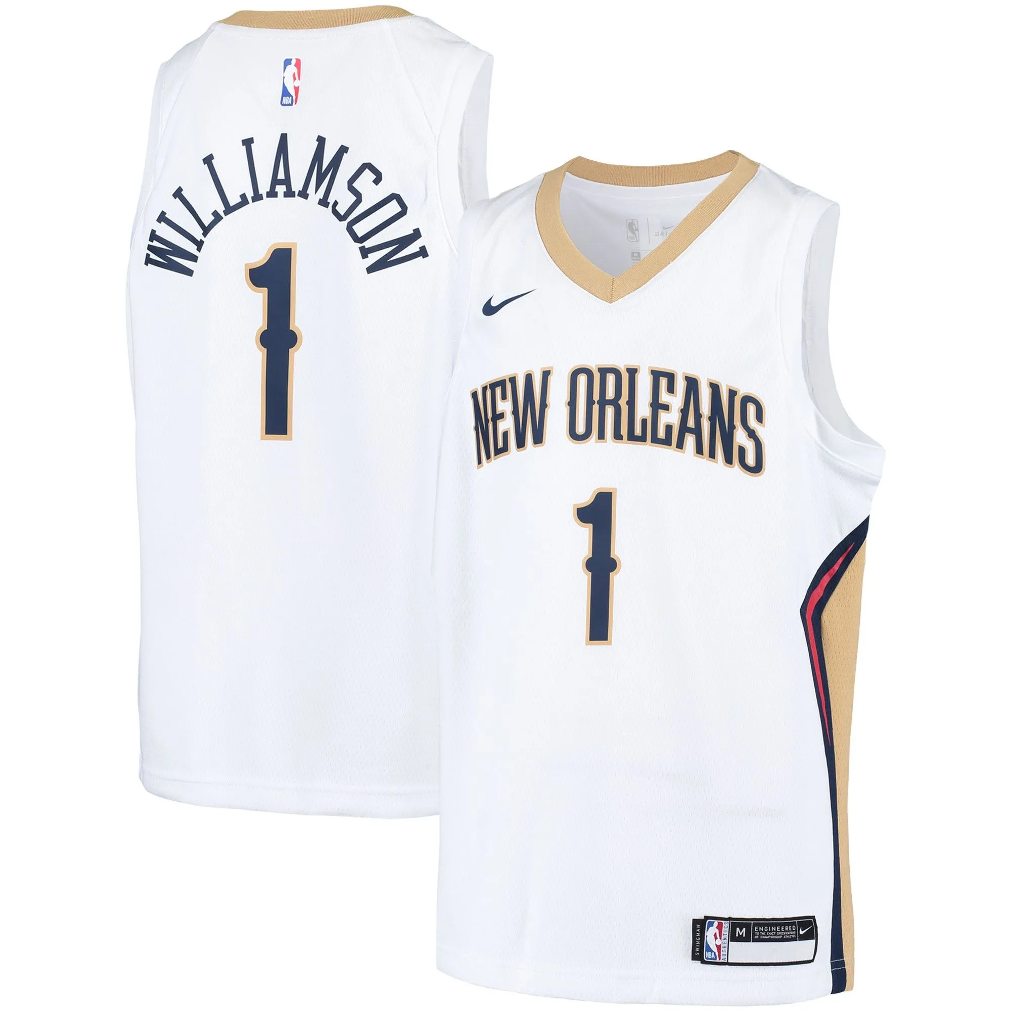 Zion Williamson New Orleans Pelicans  Youth Swingman Player Jersey - Association Edition - White