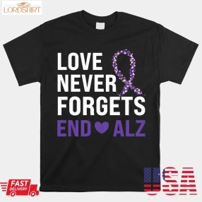 Alzheimer's Awareness Purple Ribbon Dementia Mom Dad Grandp Shirt