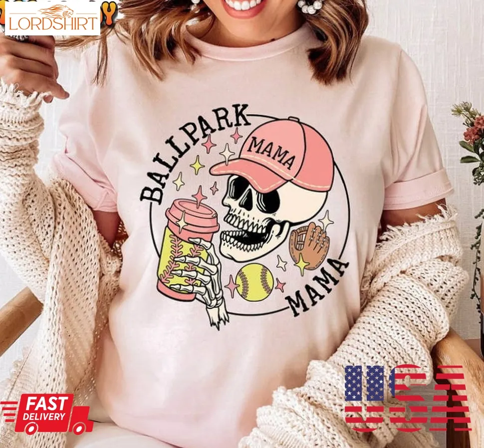 Ballpark Mama Skeleton Shirt, Motherhood Unisex T Shirt