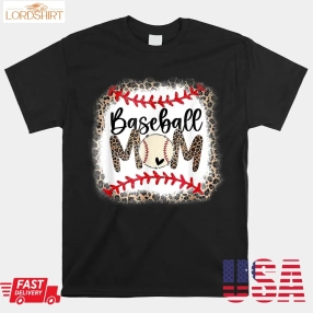 Baseball Mom Leopard Funny Softball Mom 2023 Shirt