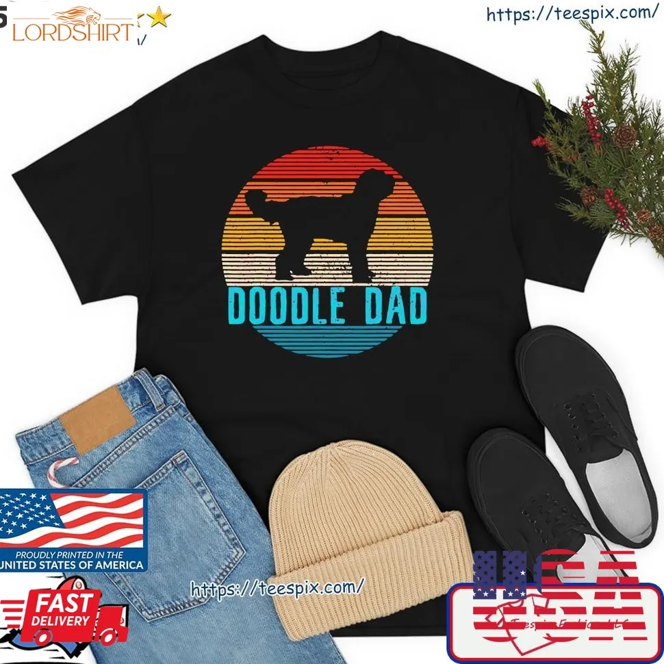 Best Doodle Dad Ever Retro Fathers Day Shirt