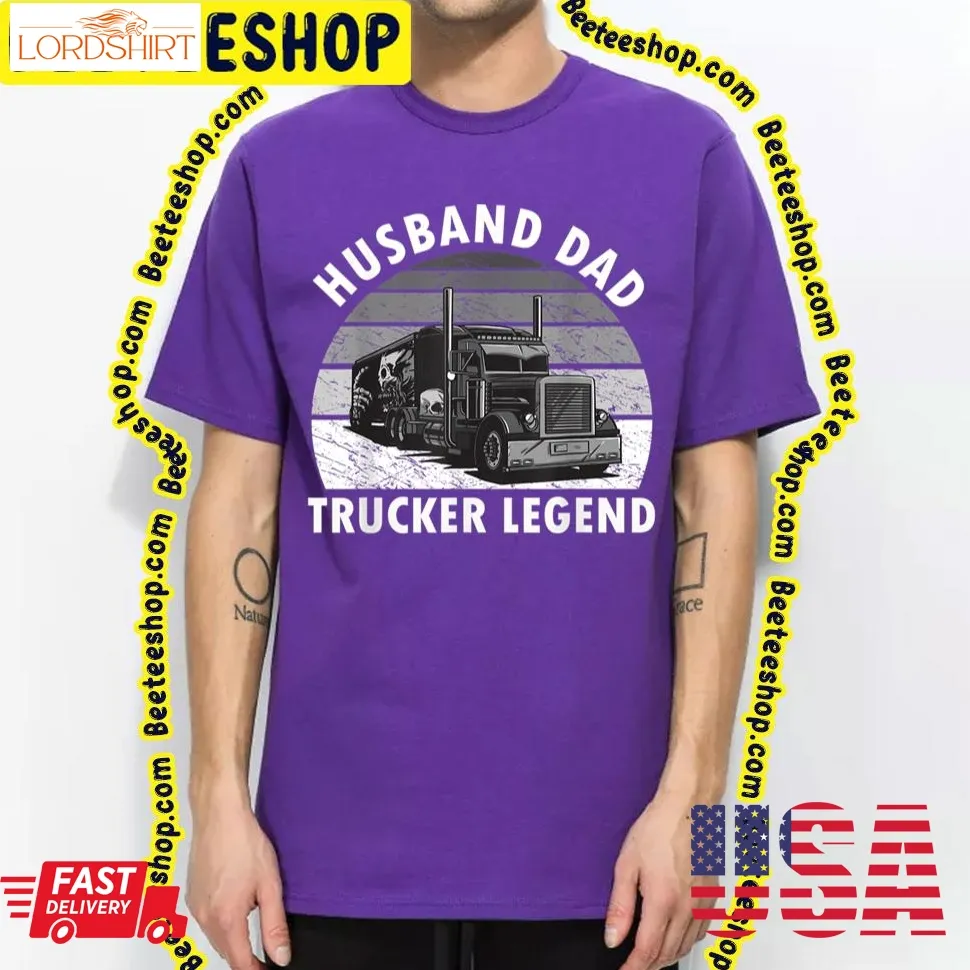 Black White Vintage Husband Dad Trucker Legend Trending Unisex T Shirt