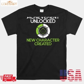 Character Created New Dad Pregnancy Announcement Gamer Shirt