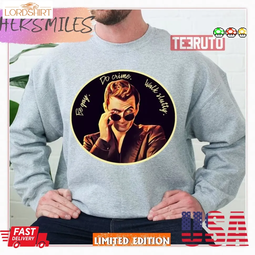 Crowley Fanart Funny Moment Good Omens Sweatshirt