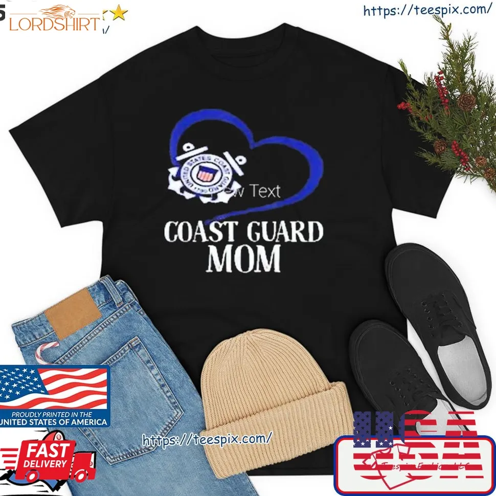 Heart Coast Guard Mom Shirt