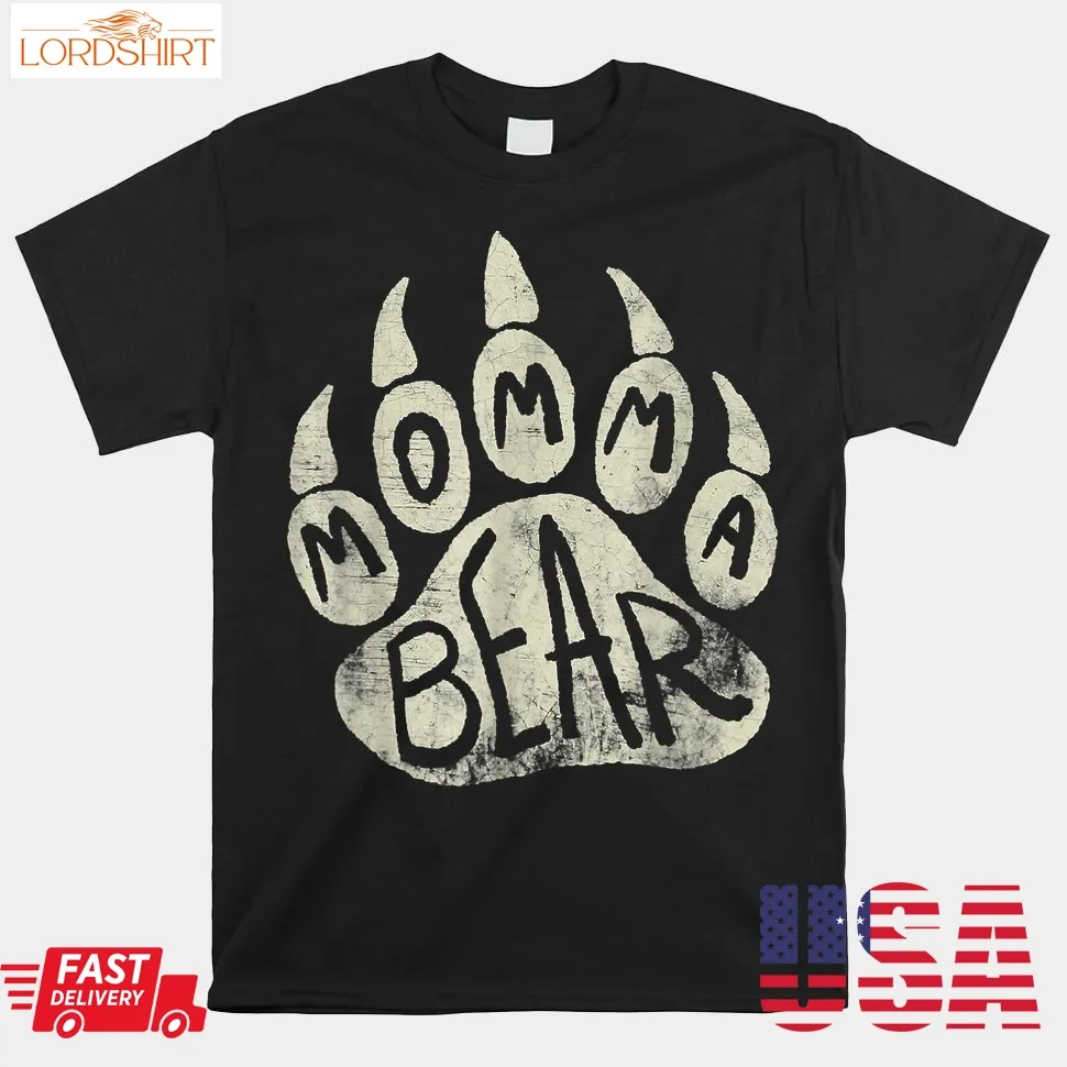 Momma Bear Mama Bear Paw Print Shirt