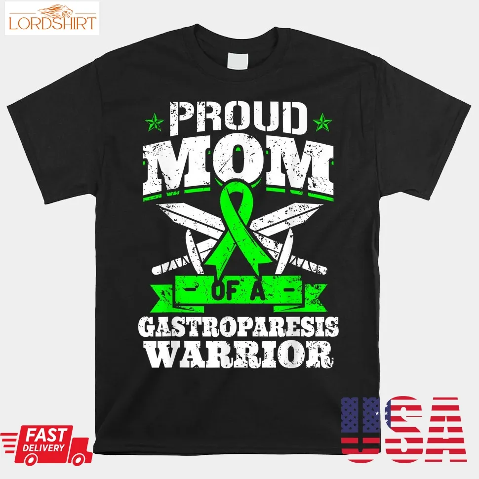 Proud Mom Of A Gastroparesis Warrior Awareness Ribbon Mother Shirt