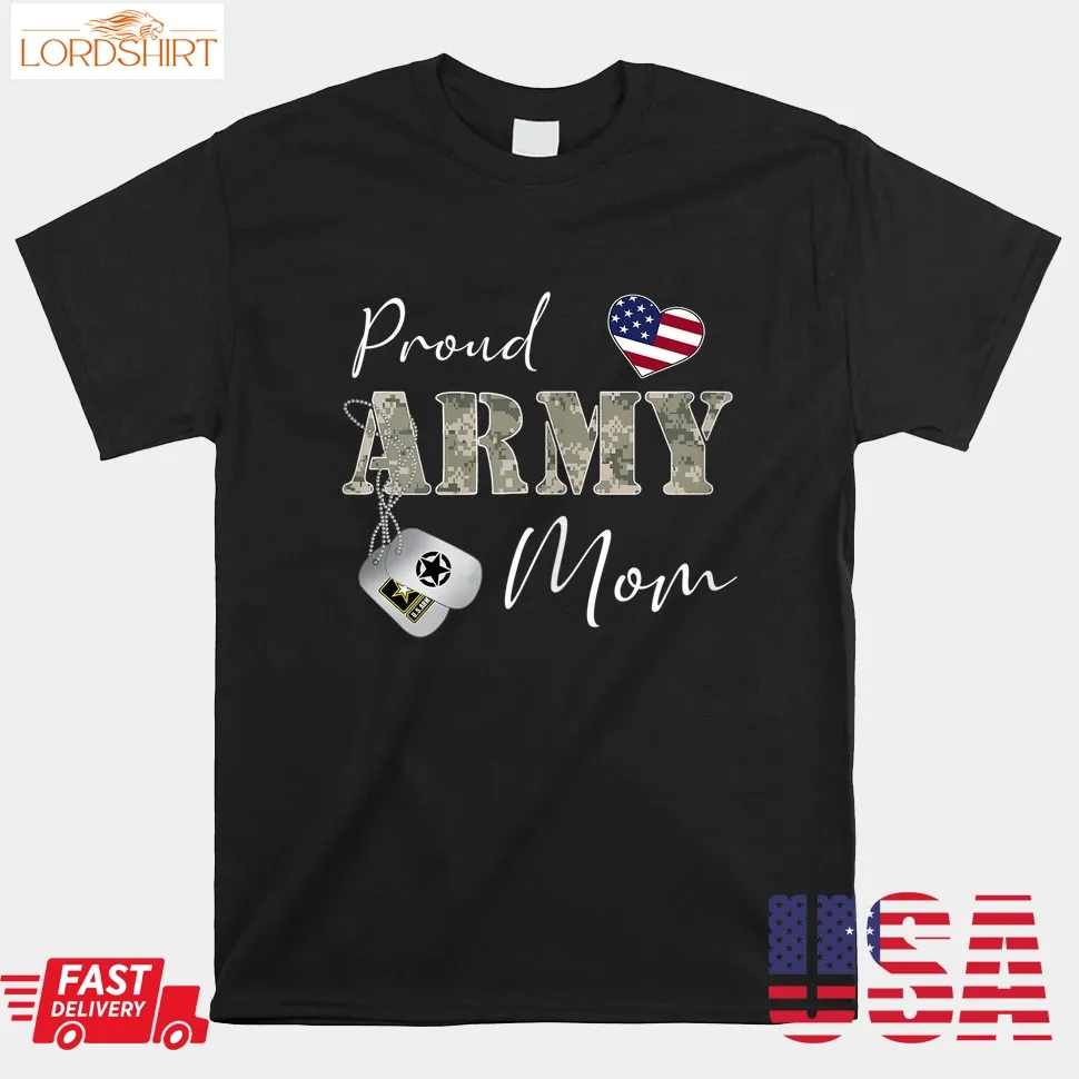 Womens Proud American Army Mom Shirt