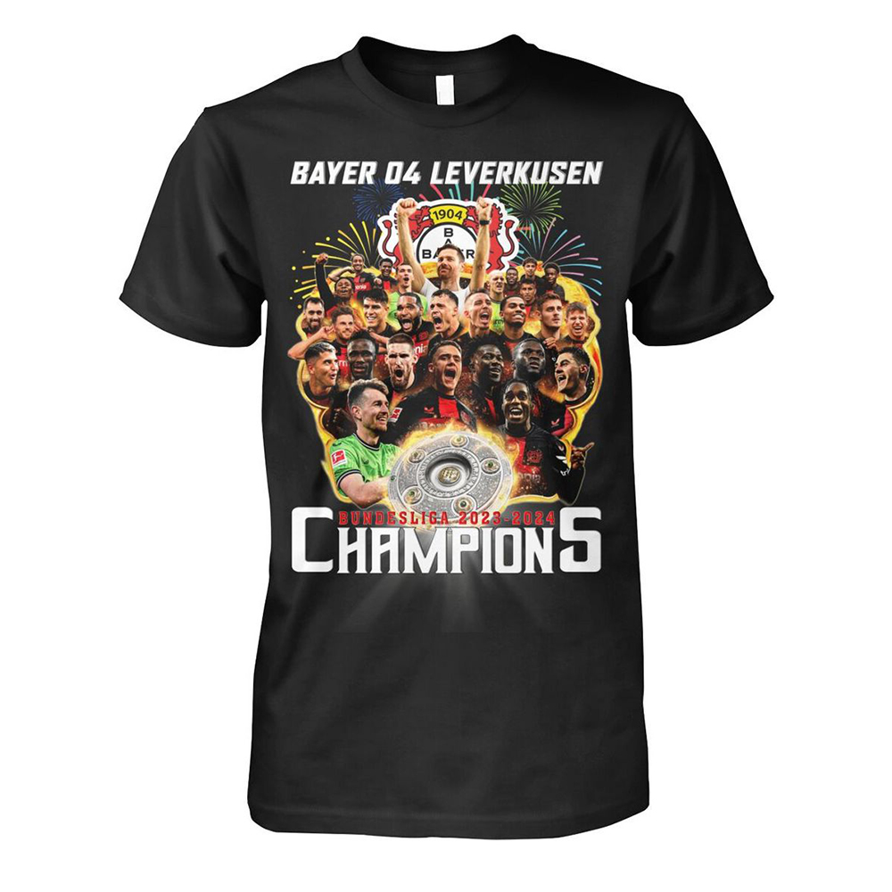 Bayer 04 Leverkusen Bundesliga 2023-2024 Champions Shirt