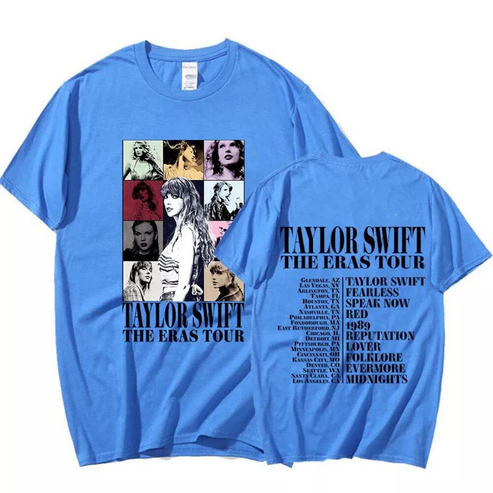 Eras Tour Sleeve Swiftie Fan Concert Taylor Swift Print T-shirt Unisex Short