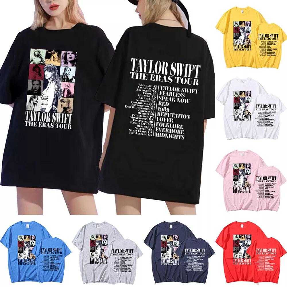 Eras Tour Sleeve Swiftie Fan Concert Taylor Swift Print T-shirt Unisex Short