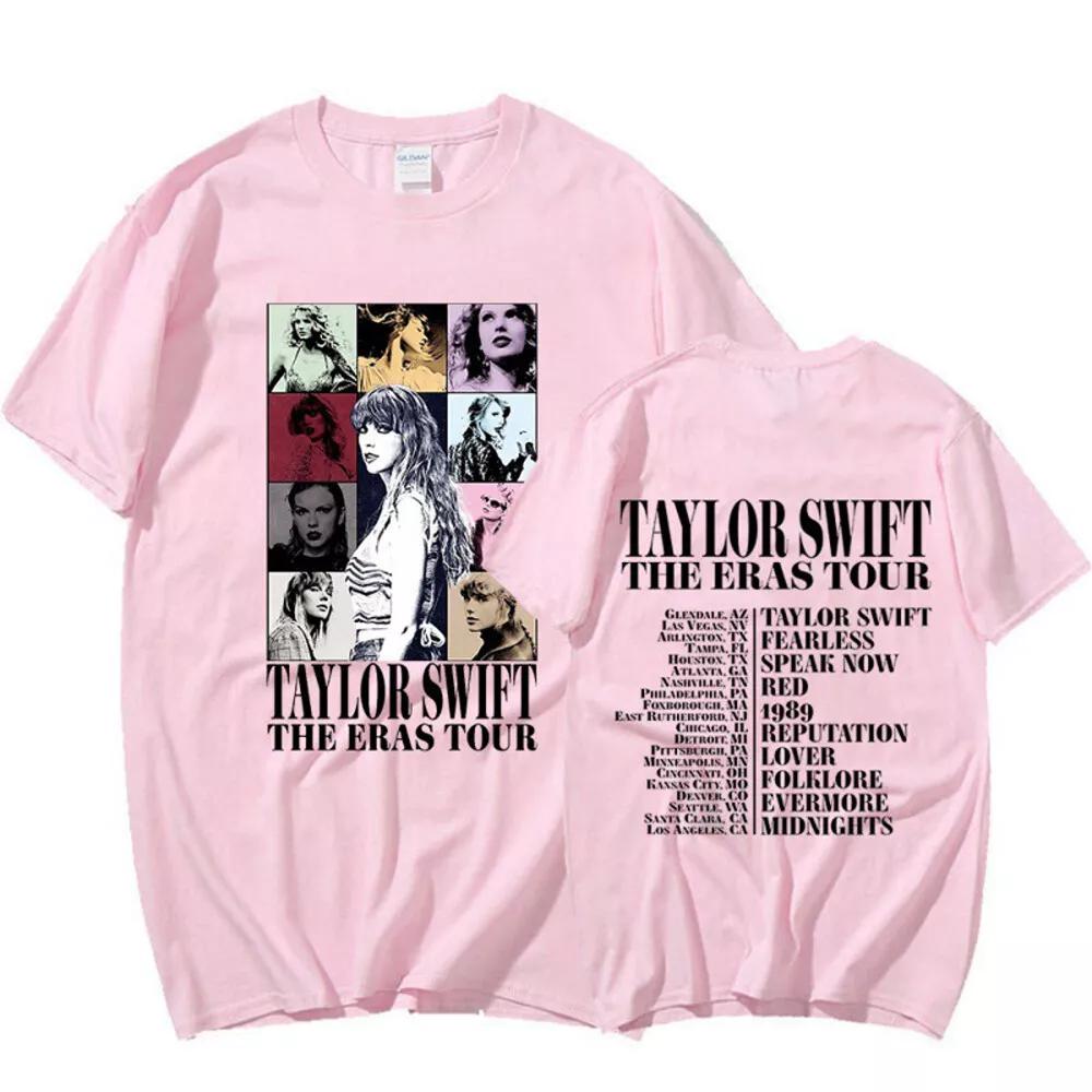 Eras Tour Sleeve Swiftie Fan Concert Taylor Swift Print T-shirt Unisex Short