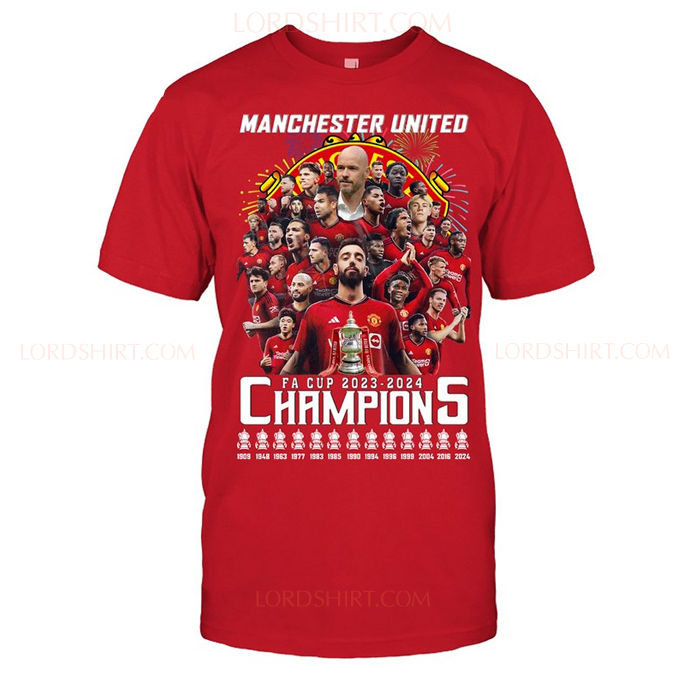 Manchester United FA 2023-2024 Champions T-Shirt