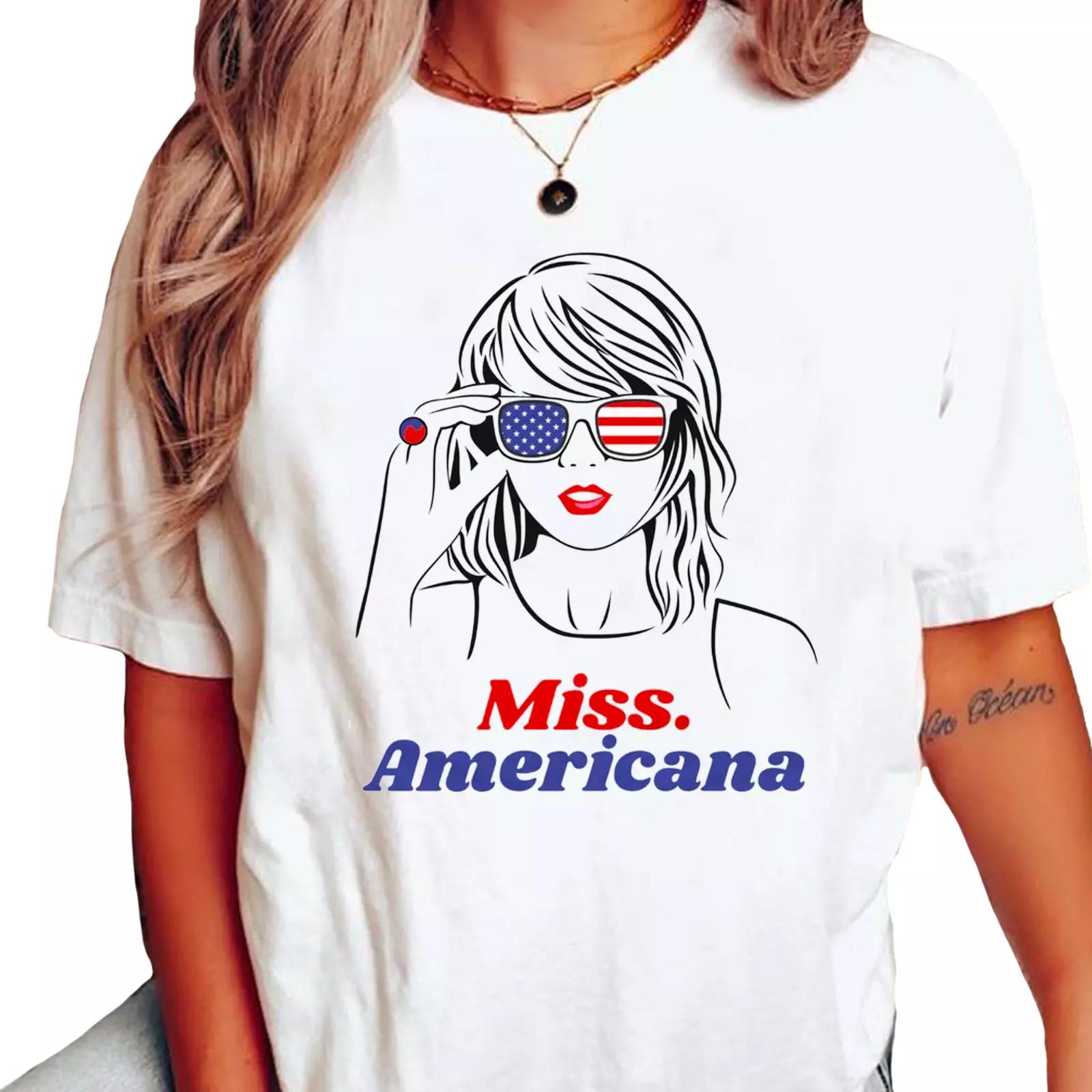 Miss Americana Taylor 4th Of July Shirt Swift Swiftie Tee