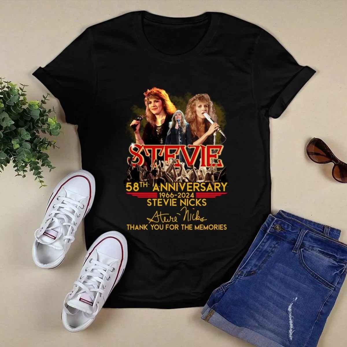 Stevie Nicks 58th Anniversary 1966 2024 The Memories Signature T Shirt.jpg