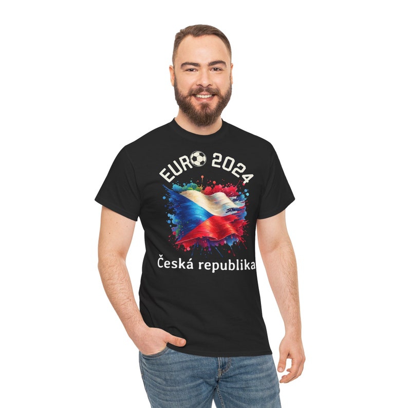 T-Shirt Football European Championship 2024 Ceska Republika Czech Republic, Euro 2024