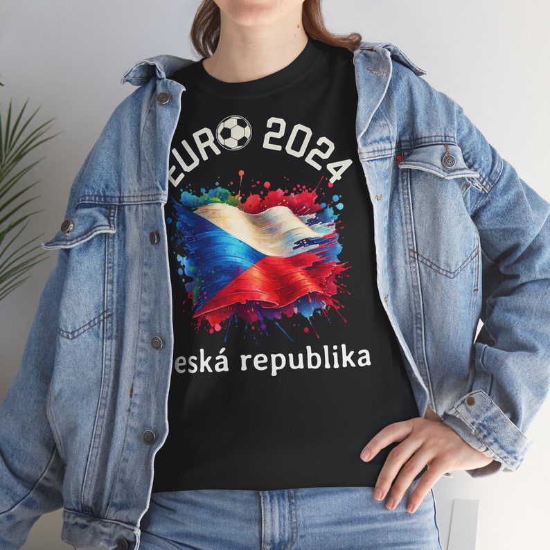 T-Shirt Football European Championship 2024 Ceska Republika Czech Republic, Euro 2024