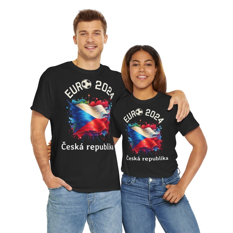 T-Shirt Football European Championship 2024 Ceska Republika Czech Republic, Euro 2024