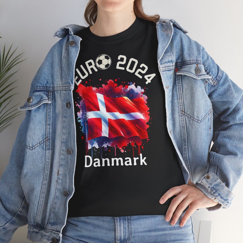 T-Shirt Football European Championship 2024 Danmark Denmark, Euro 2024