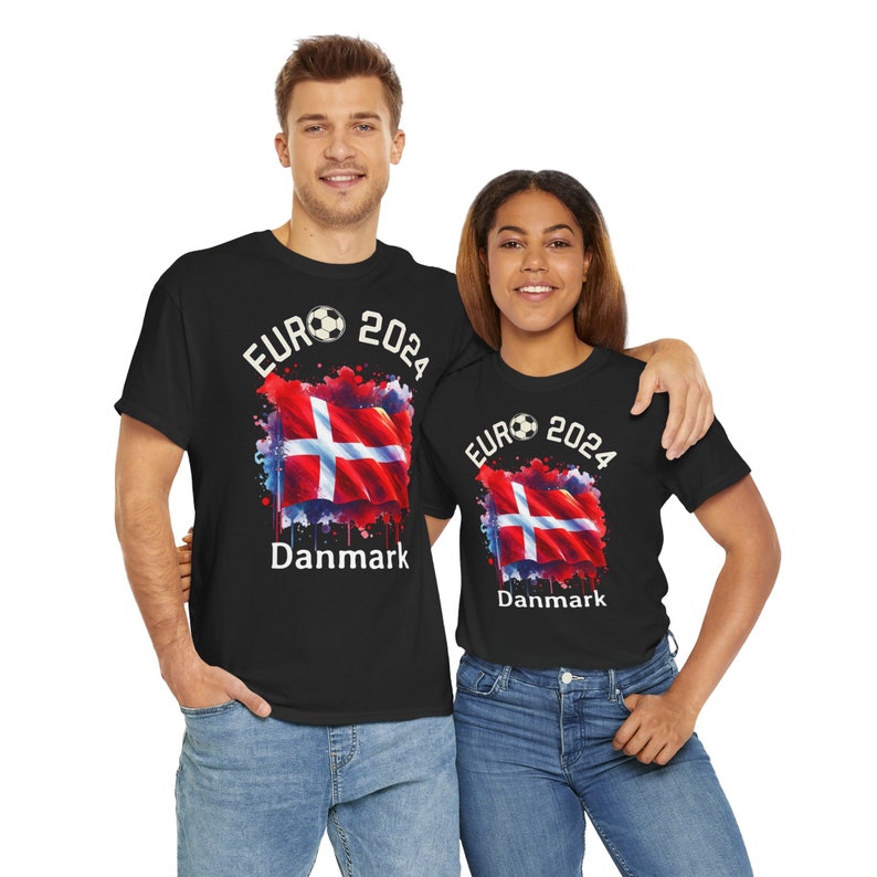 T-Shirt Football European Championship 2024 Danmark Denmark, Euro 2024