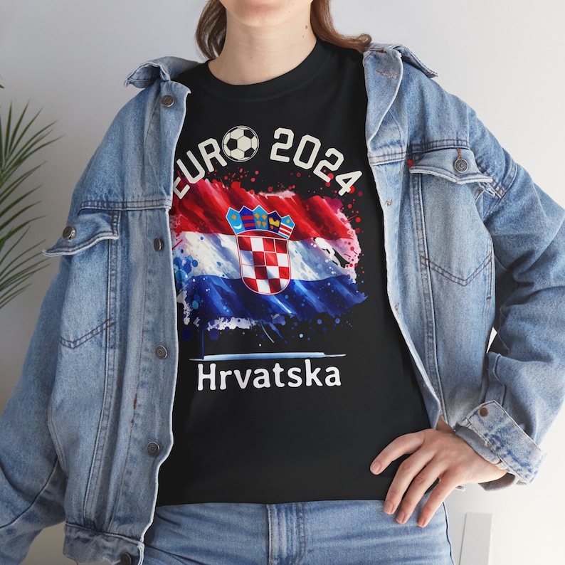 T-Shirt Football European Championship 2024 Hrvatska Croatia, Euro 2024