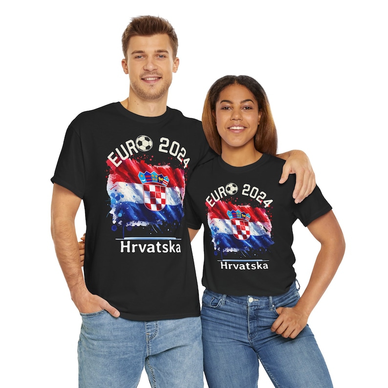 T-Shirt Football European Championship 2024 Hrvatska Croatia, Euro 2024