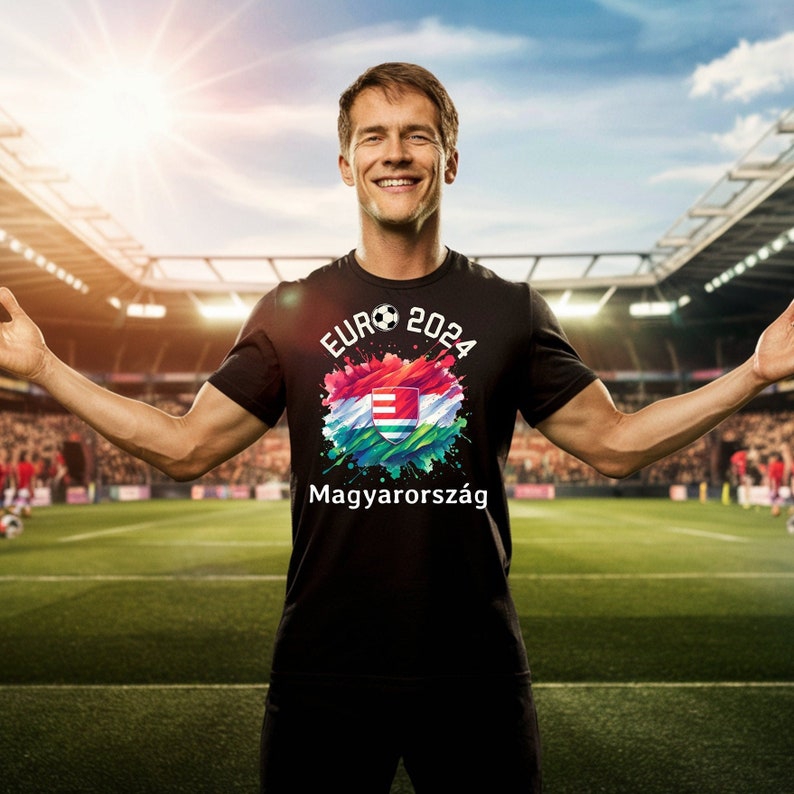 T-Shirt Football European Championship 2024 Magyarorszag Hungary, Euro 2024