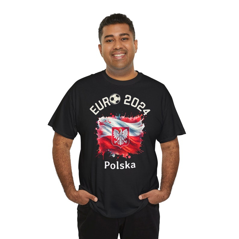 T-Shirt Football European Championship 2024 Polska Poland, Euro 2024