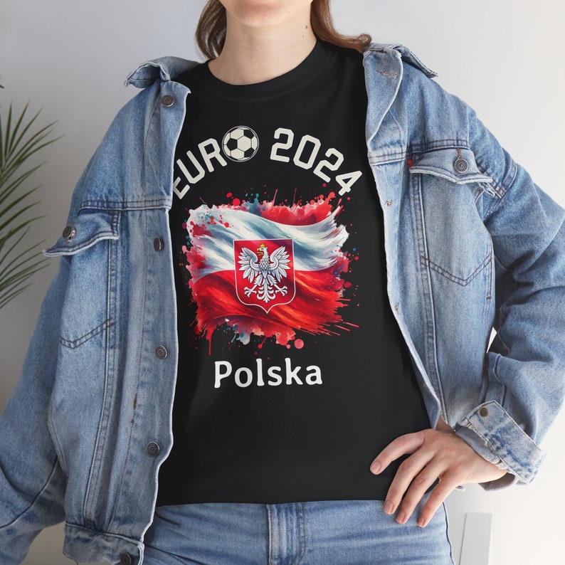 T-Shirt Football European Championship 2024 Polska Poland, Euro 2024