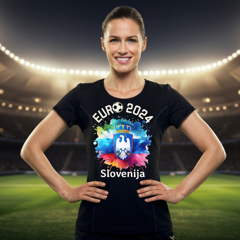 T-Shirt Football European Championship 2024 Slovenija Slovenia, Euro 2024-9