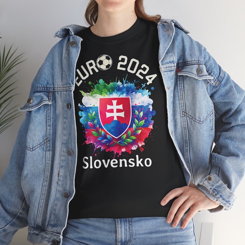 T-Shirt Football European Championship 2024 Slovensko Slovakia, Euro 2024-8