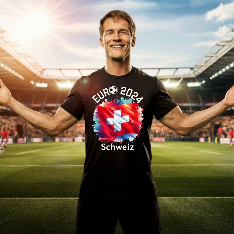 T-Shirt Football European Championship 2024 Switzerland, Euro 2024-8