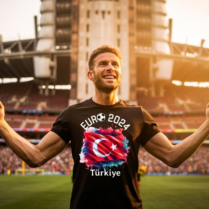 T-Shirt Football European Championship 2024 Turkiye Turkey, Euro 2024